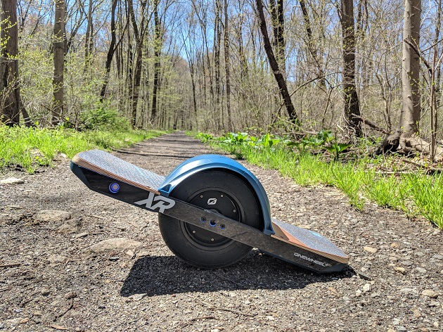 onewheel in forrest