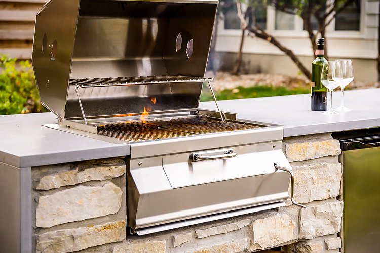 charcoal outdoor built in grill 