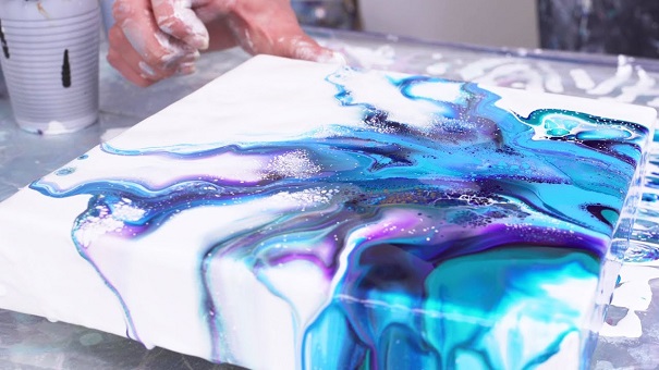 Using Fluid Paints on Canvas