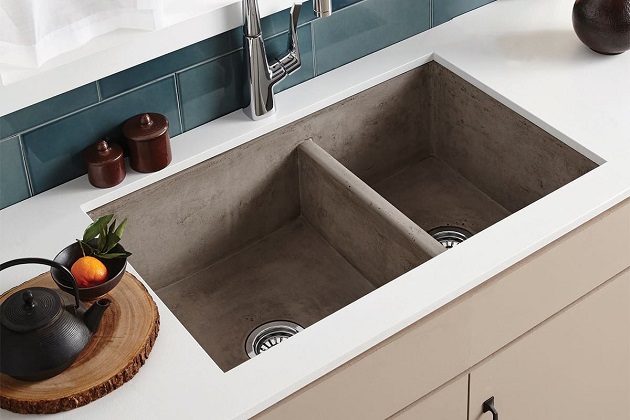 brown kitchen sink