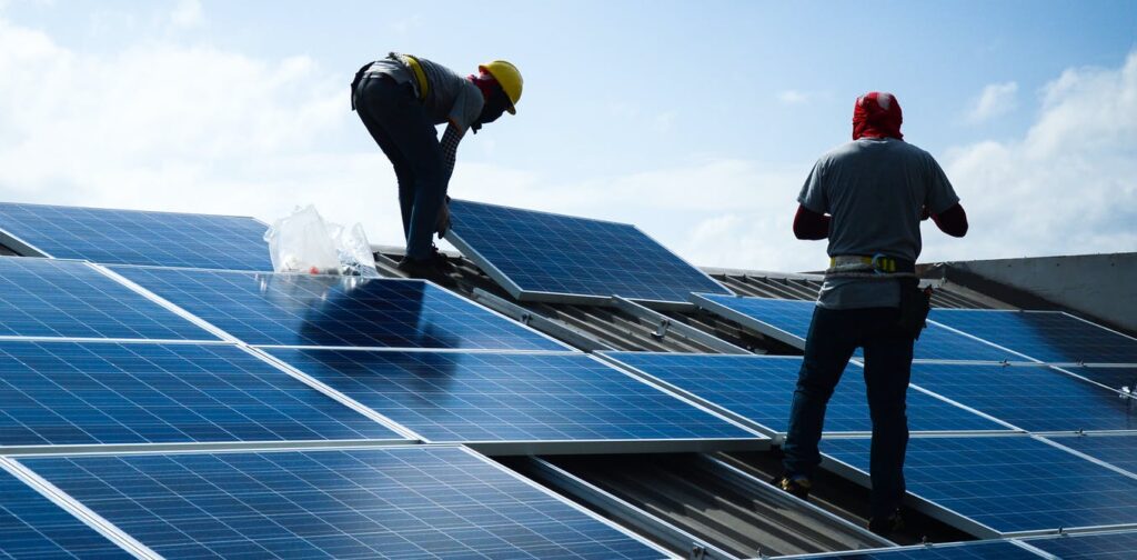 solar panels roof installation