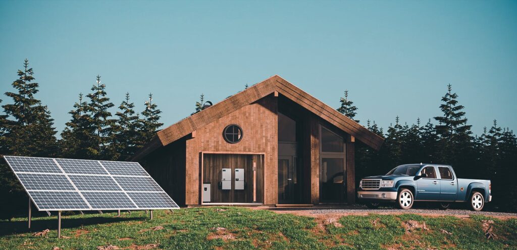 Off-grid Solar system on a house