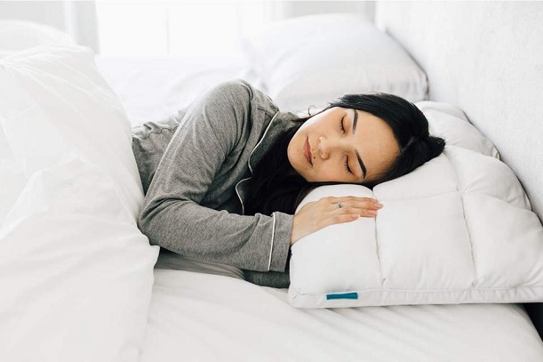 woman sleeping on luxury pillow