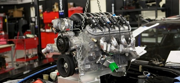 close-up of car engine