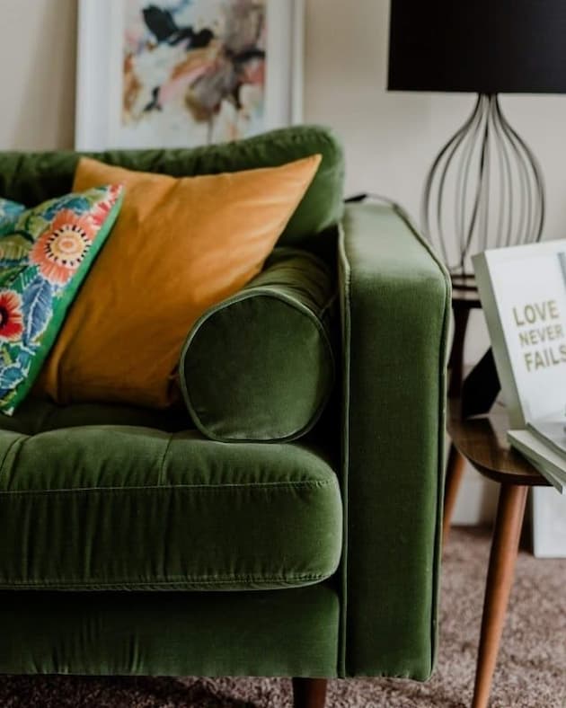Green sofa