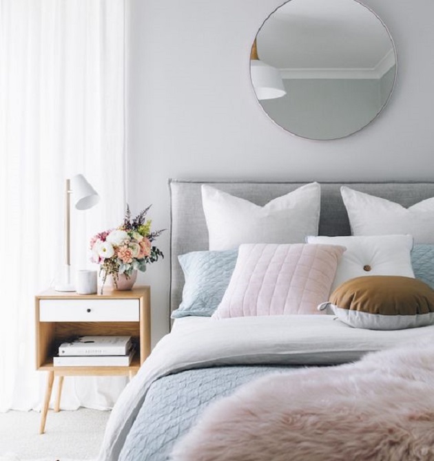 soft bedding in bedroom 