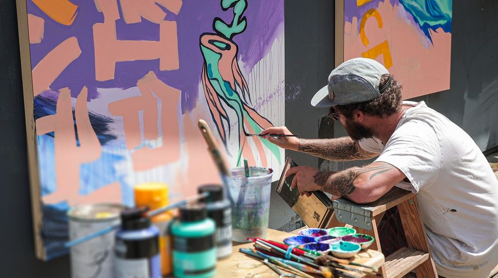 Some of the tools that are nice to have are palette and palette knife. A palette is a plastic item you put on your paint. 