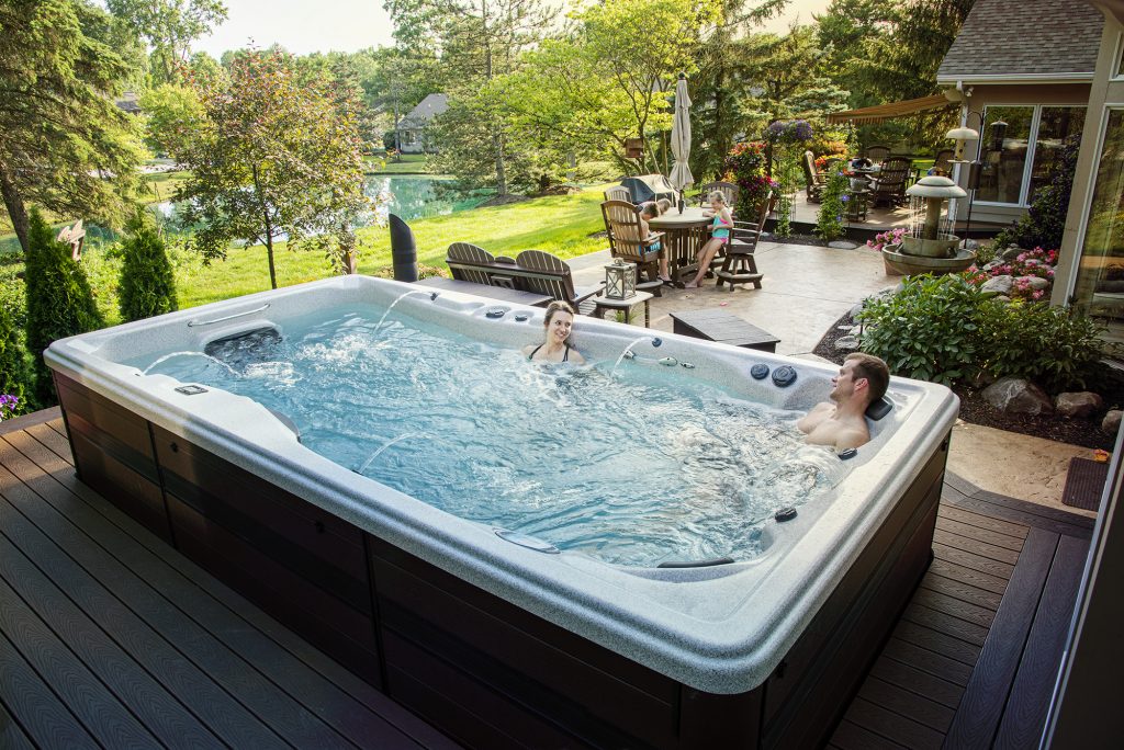 There are different sizes of spa tubs for sale, from small options accommodating 2-4 people to large ones for eight persons and more. Pick one based on your space, the number of family members and friends that would love to soak in. Don’t forget to include your budget in the equation, of course. If you have the budget and the needed space, it’s best to size up, just in case.
