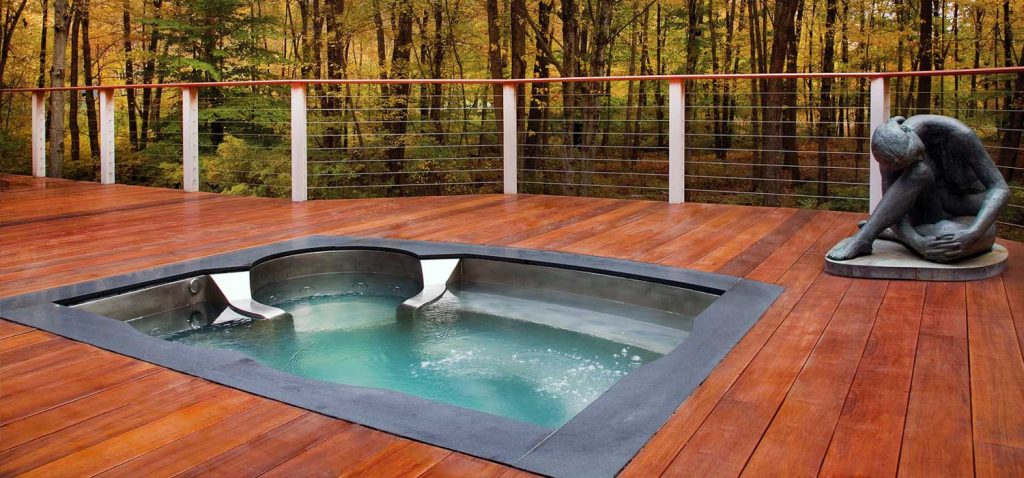 Since they require personal installation, including excavation, electrical work, gas hookups and plumbing, in-ground tubs are more expensive. However, they look stunning when built on a deck or patio and add value to a home. They’re also easier to get in and out, making them the better option for people with disabilities and older people.