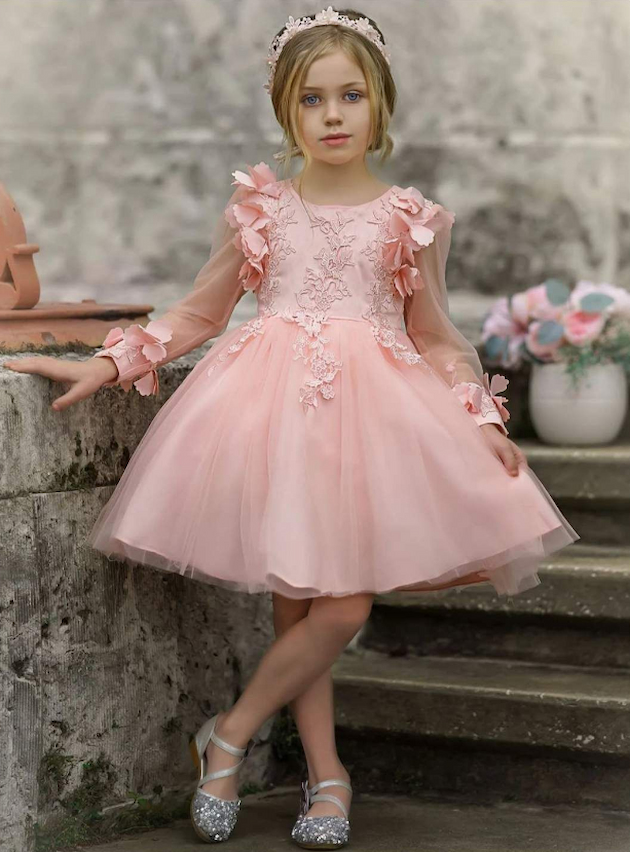 pink formal dress for girls