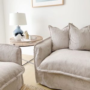 The Cloud 3 Seater Sofa with Mist Corduroy Slipcover