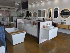 Showroom of bathroom products